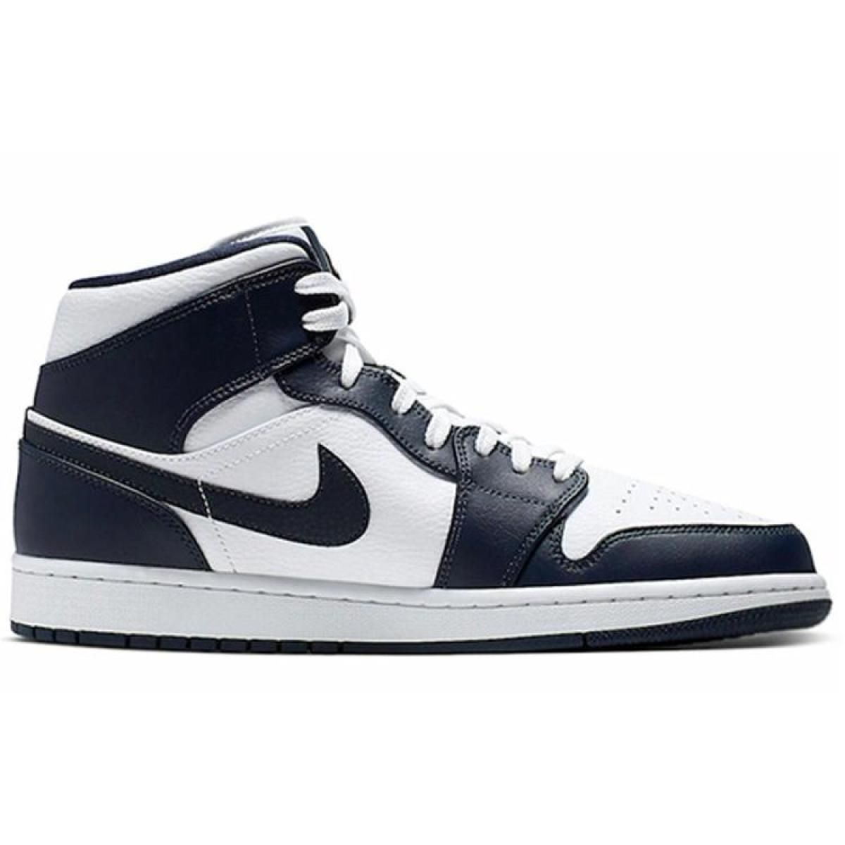 Мужские кроссовки Air Jordan 1 Mid Obsidian White/Black