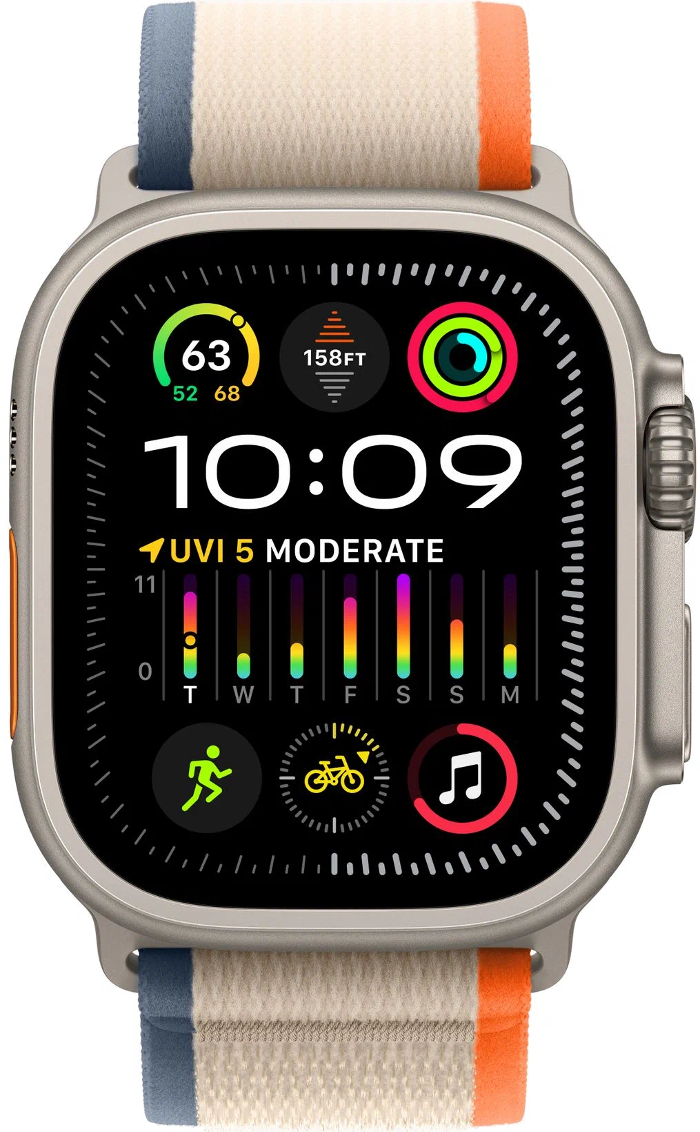 Умные смарт-часы Apple Watch Ultra 2, 49мм, GPS+Cellular, Titanium Case, Orange Beige Trail Loop