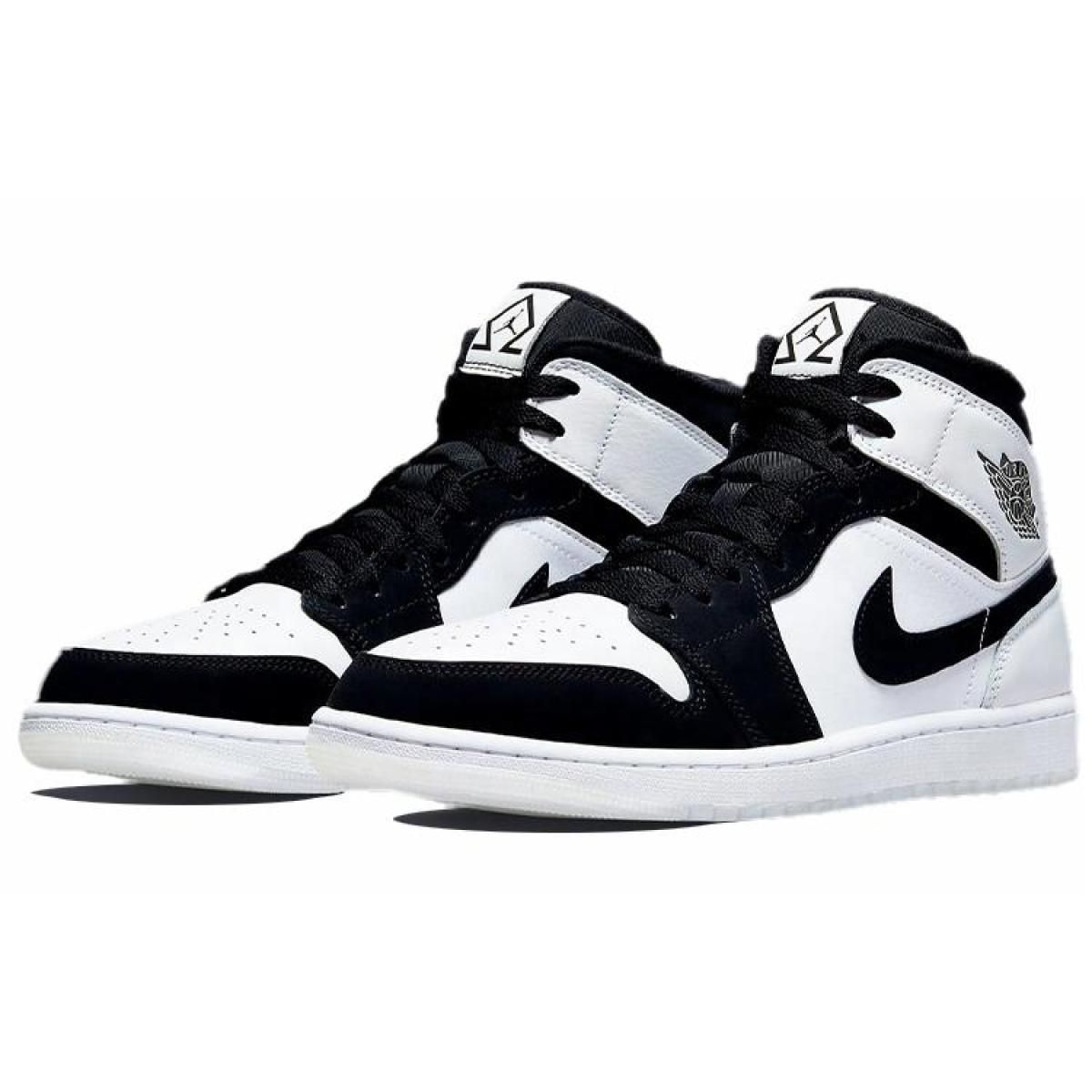 Кроссовки Jordan 1 Mid Diamond Shorts Black/White