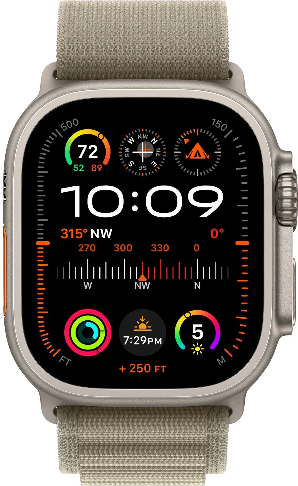 Умные смарт-часы Apple Watch Ultra 2, 49мм, GPS+Cellular, Titanium Case, Olive Alpine Loop