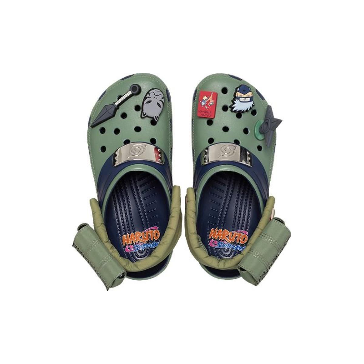 Сабо Naruto x Crocs Classic Clog 3 cm Shippuden Kakashi Green