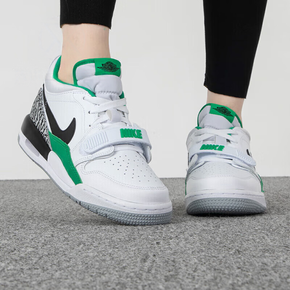 Подростковые кроссовки Air Jordan Legacy 312 Low Black/Green/White GS