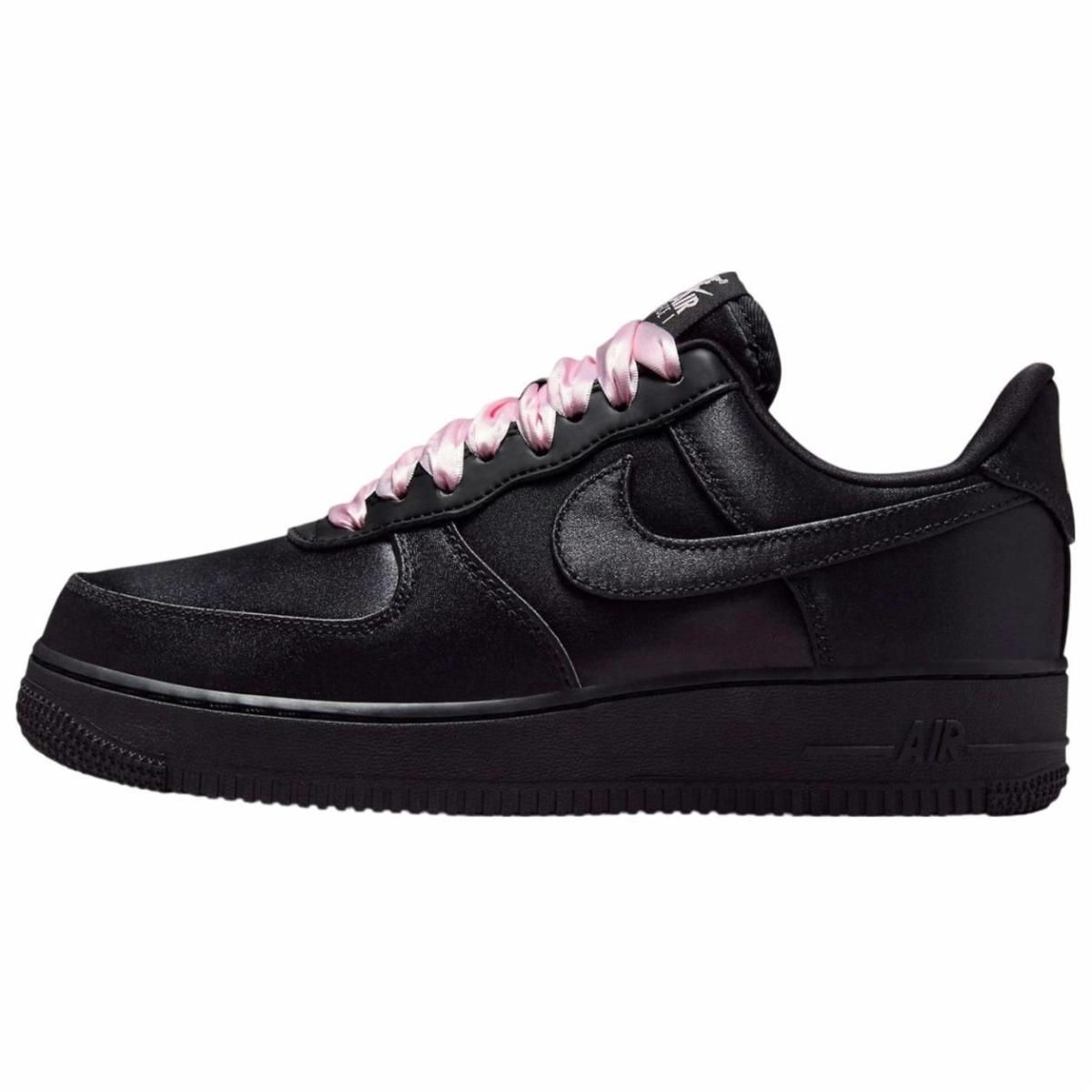 Женские кроссовки Nike Air Force 1 Low Triple Black Satin Black