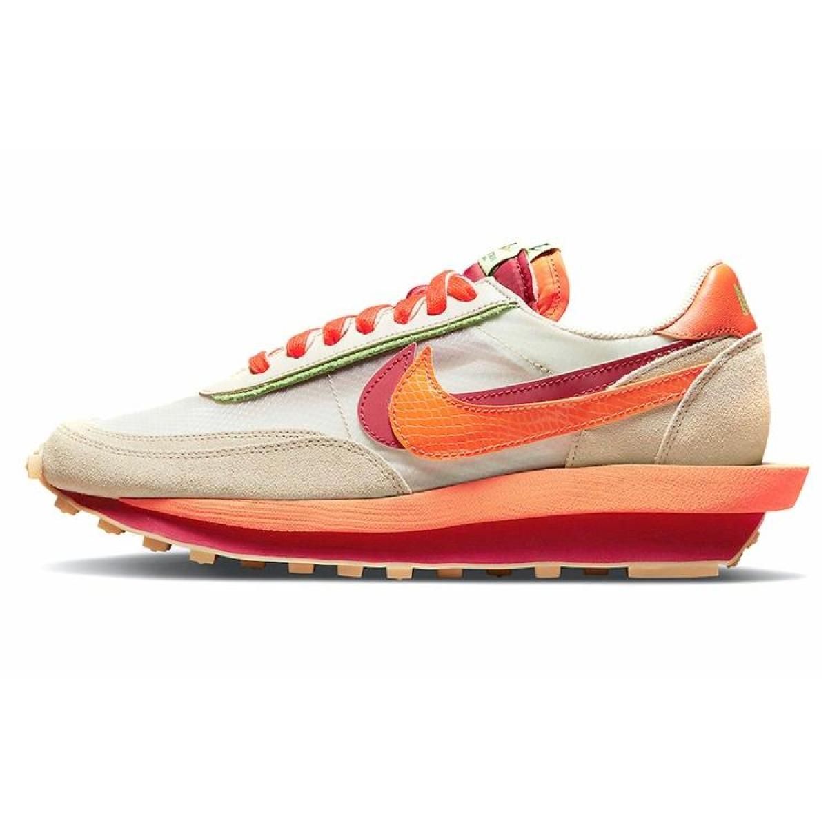 Кроссовки CLOT x Sacai x Nike LDWaffle "Kiss Of Death Net Orange Blaze"