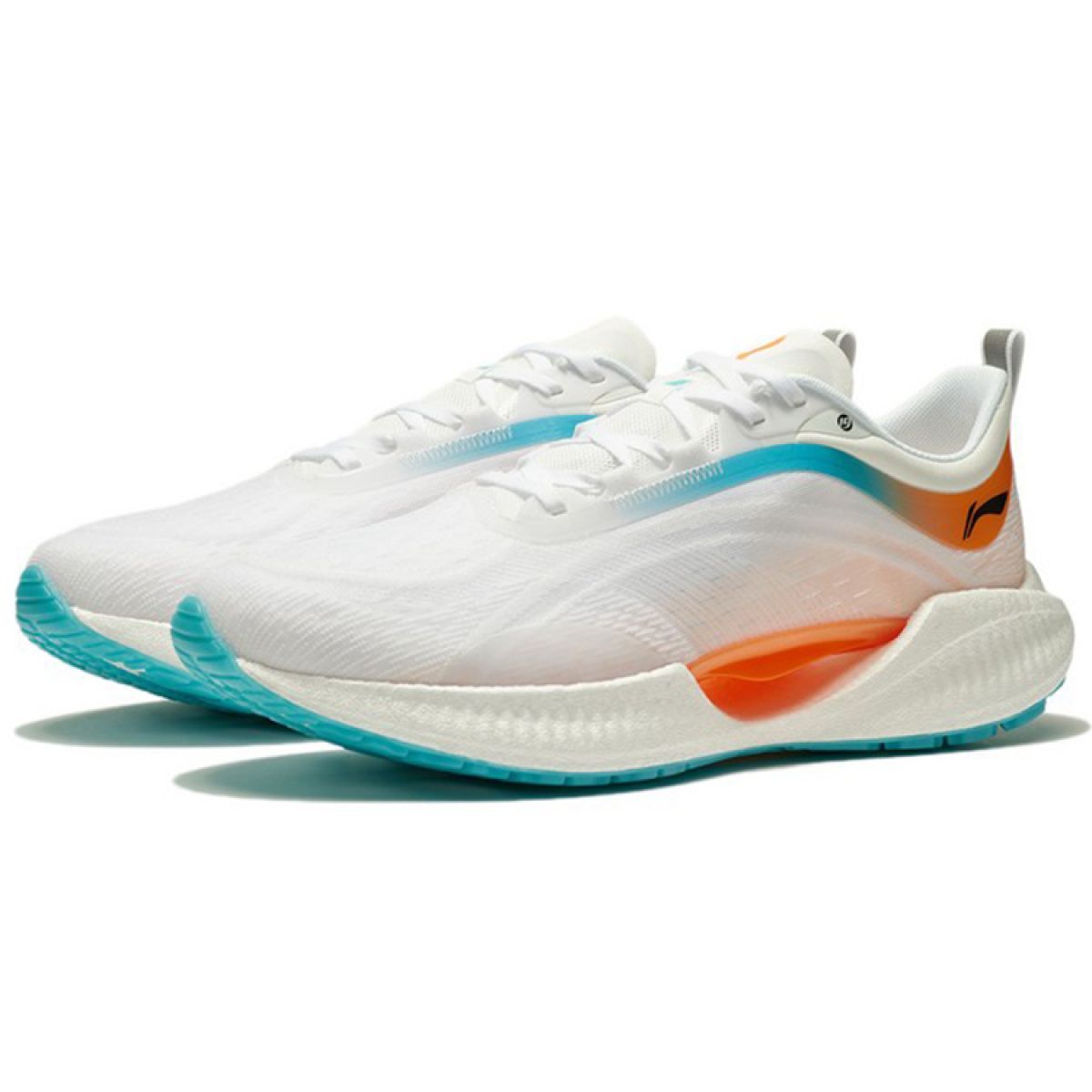 Кроссовки LiNing Super Light 19 Standard White/Fluorescent Sweet Orange