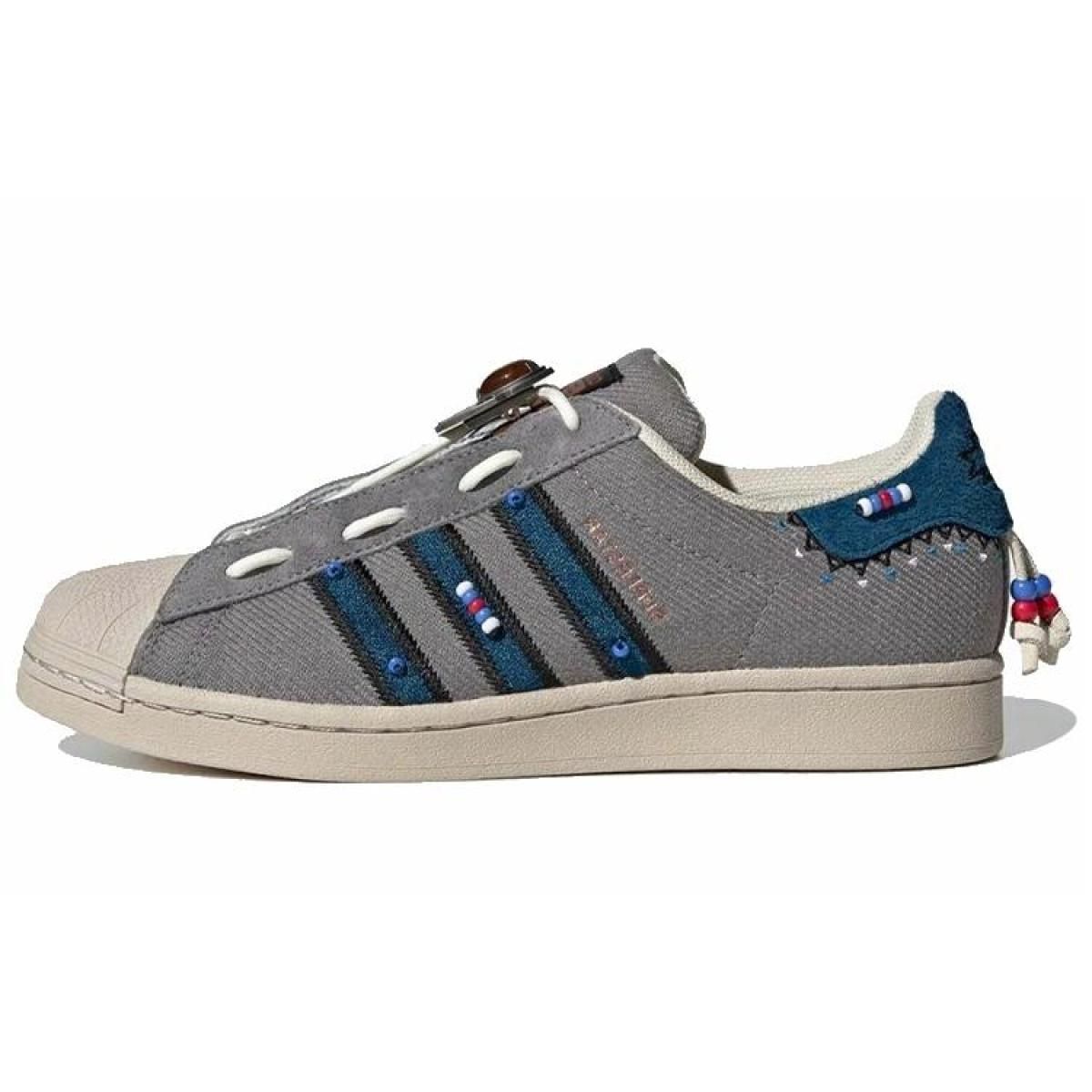 Кроссовки Adidas Originals Superstar Laceless Street Folk Grey/Blue/Red