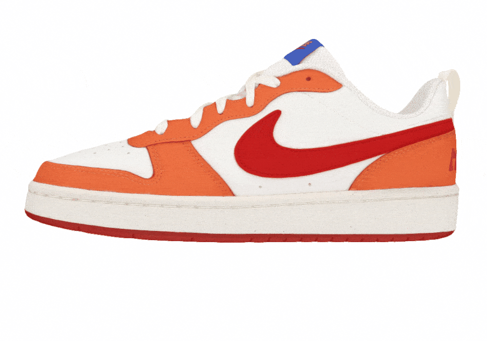 Подростковые Nike Court Borough Low 2 White/Orange/Blue/Red GS