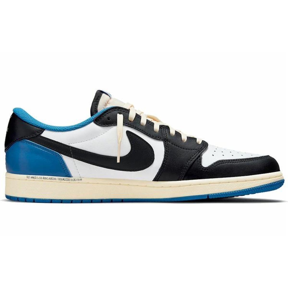 Кроссовки Travis Scott x Jordan 1 Retro Low OG SP Fragment Blue/Beige/Balck