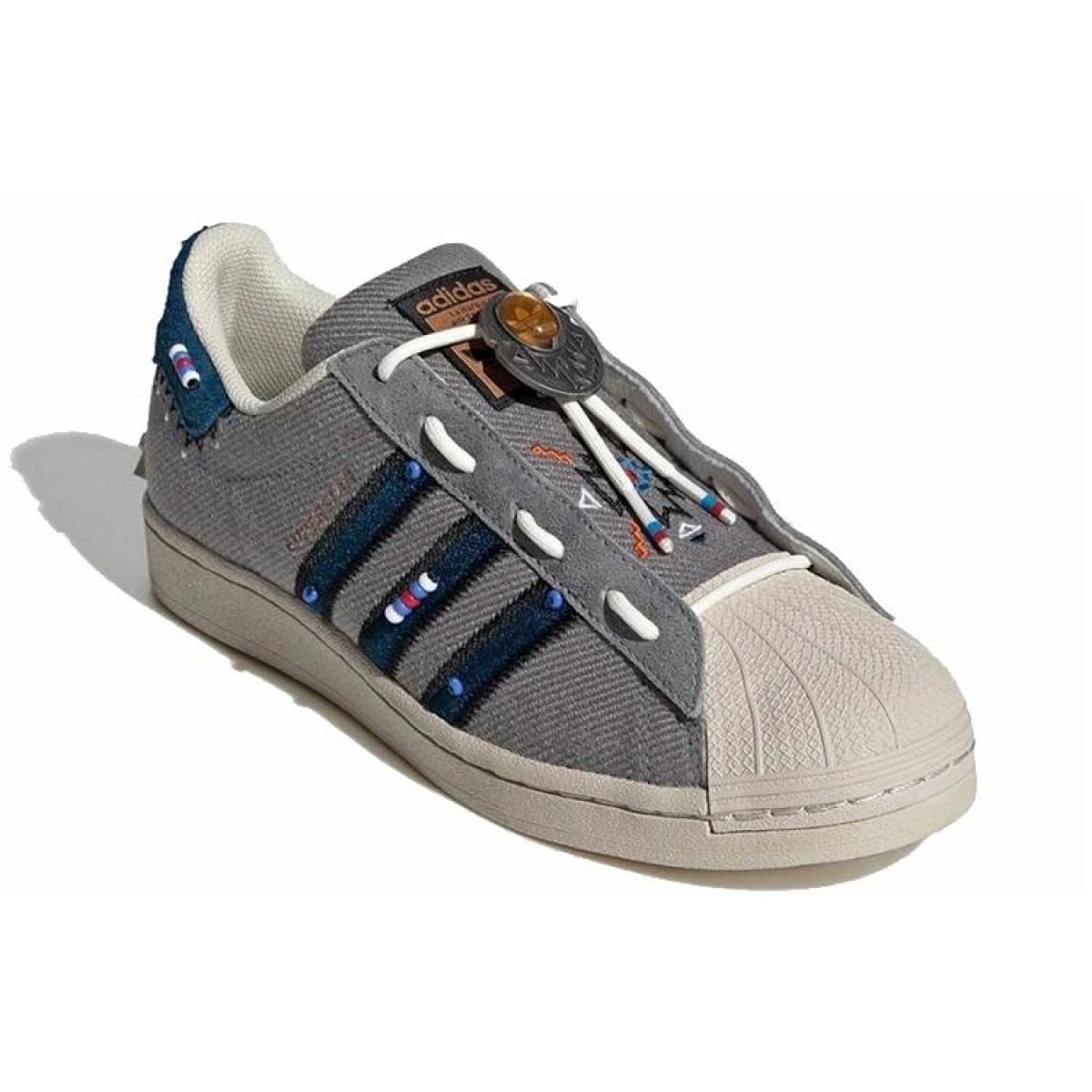 Кроссовки Adidas Originals Superstar Laceless Street Folk Grey/Blue/Red