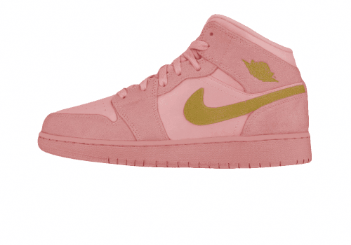 Подростковые кроссовки Air Jordan 1  Mid SE "Coral Stardust" GS