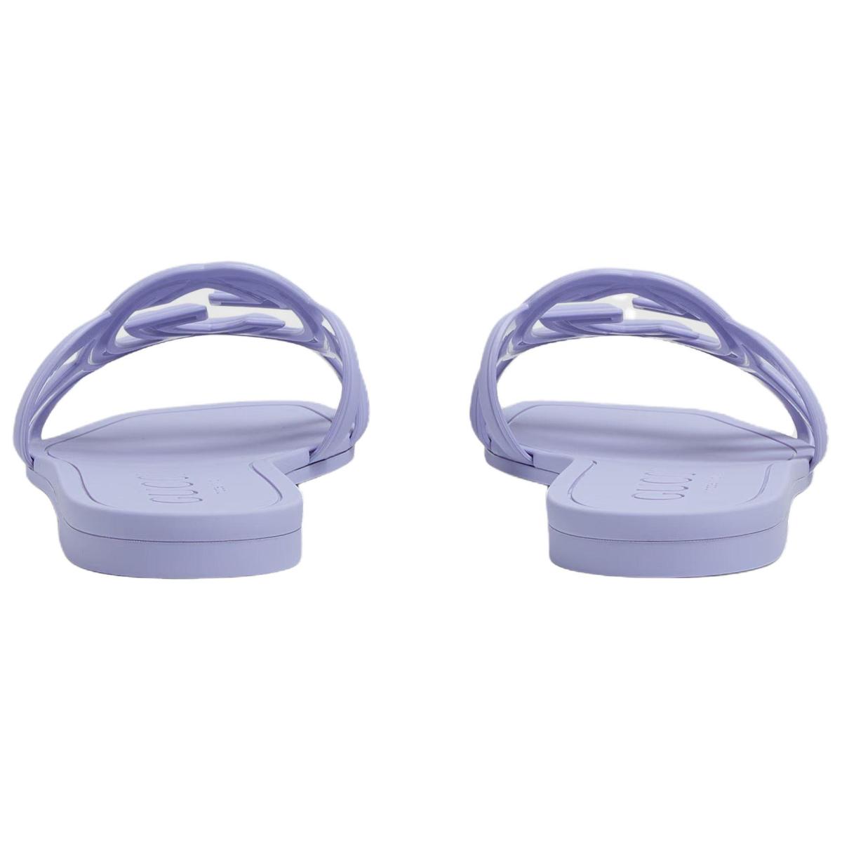 Женские шлёпанцы GUCCI Interlocking Light Purple