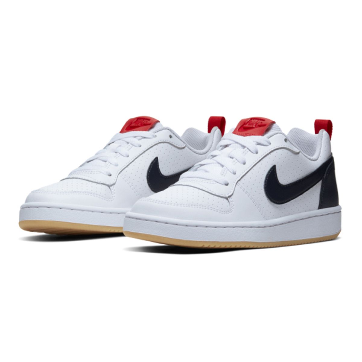 Подростковые кроссовки Nike Court Borough Low White/Obsidian Gum GS