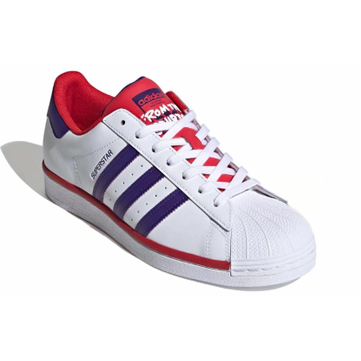 Кеды Adidas Originals Superstar White/Purple/Red
