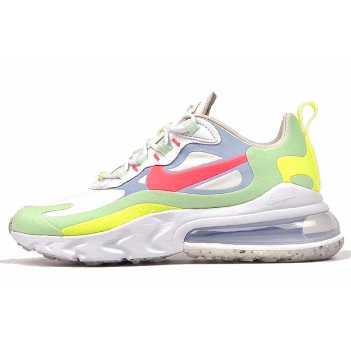 Женские кроссовки Nike Air Max 270 React Yellow/Green/Pink