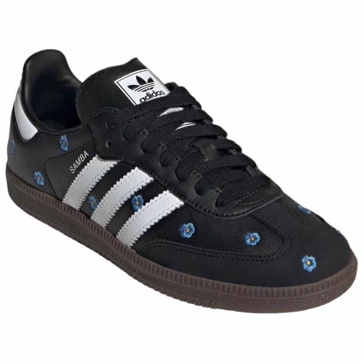 Женские кроссовки Adidas Originals SAMBA OG Black/White/Blue