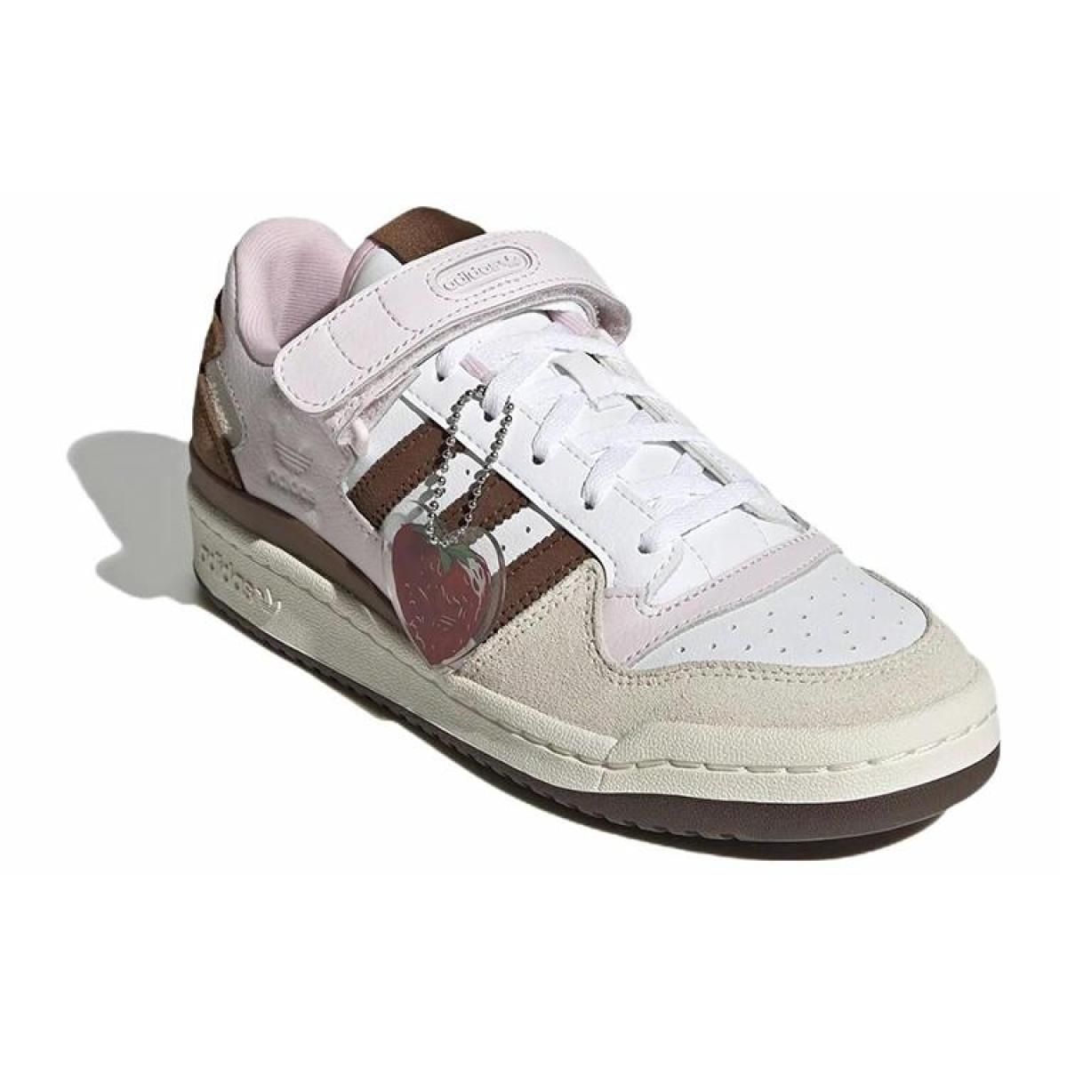 Женские кроссовки Adidas Originals Forum Low White/Brown/Pink
