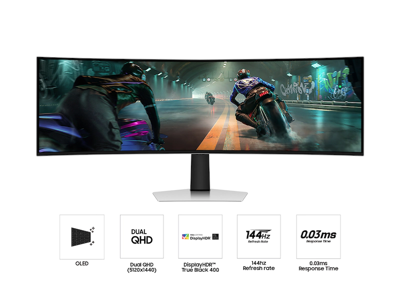 49" Монитор Samsung S49DG912SC, 5120*1440, 144 Гц, OLED, White