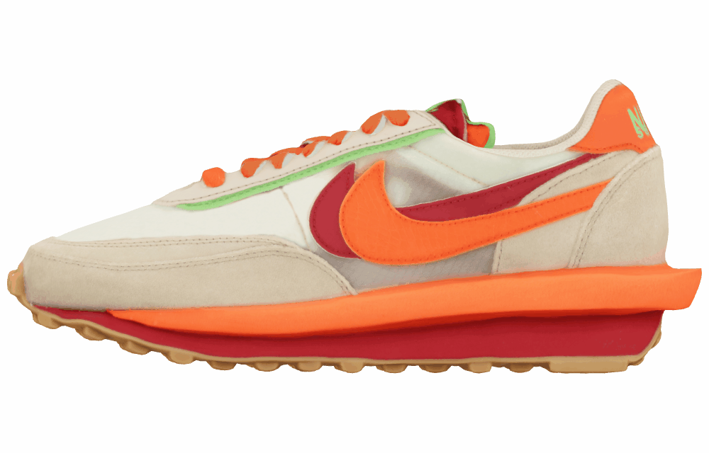 Кроссовки CLOT x Sacai x Nike LDWaffle "Kiss Of Death Net Orange Blaze"
