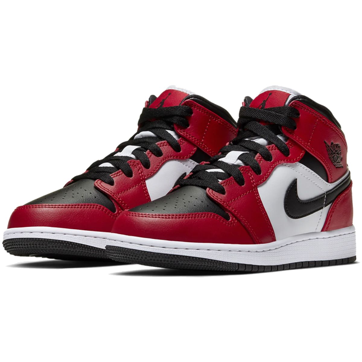 Подростковые кроссовки Air Jordan 1 Mid "Chicago Black Toe" GS