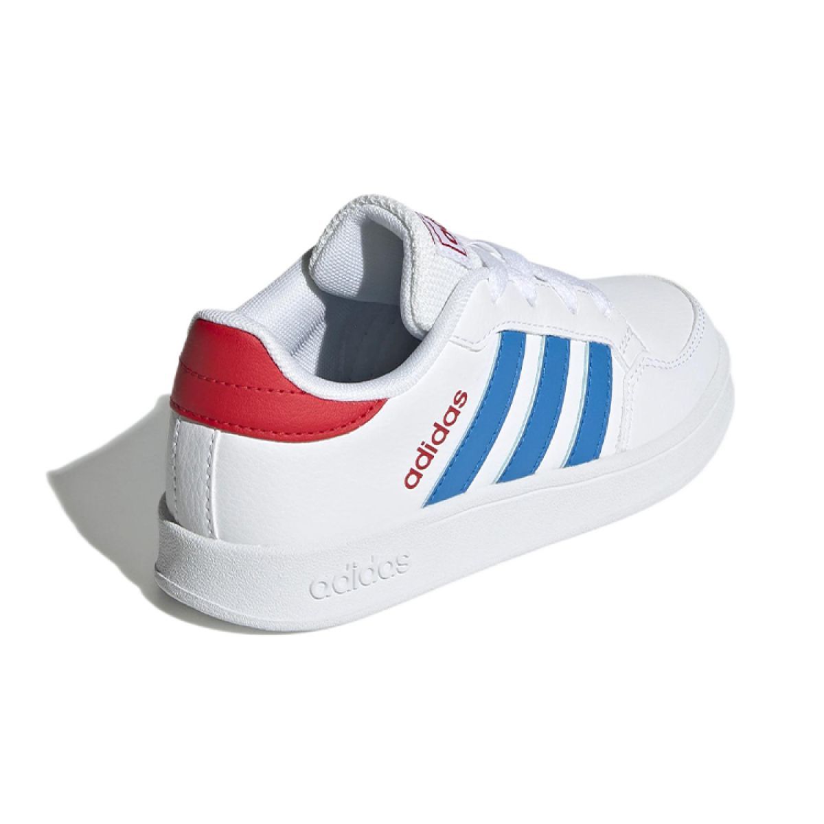 Подростковые кеды Adidas neo Breaknet White/Light Blue/Red GS