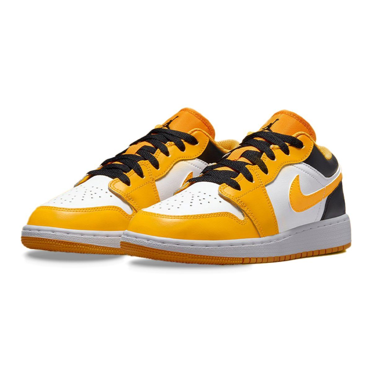 Подростковые кроссовки Air Jordan 1 Low "Taxi" White/Black/Yellow GS