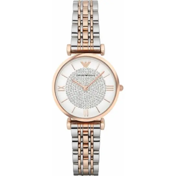 Женские часы Emporio Armani Gianni-T-Bar Silver/Gold