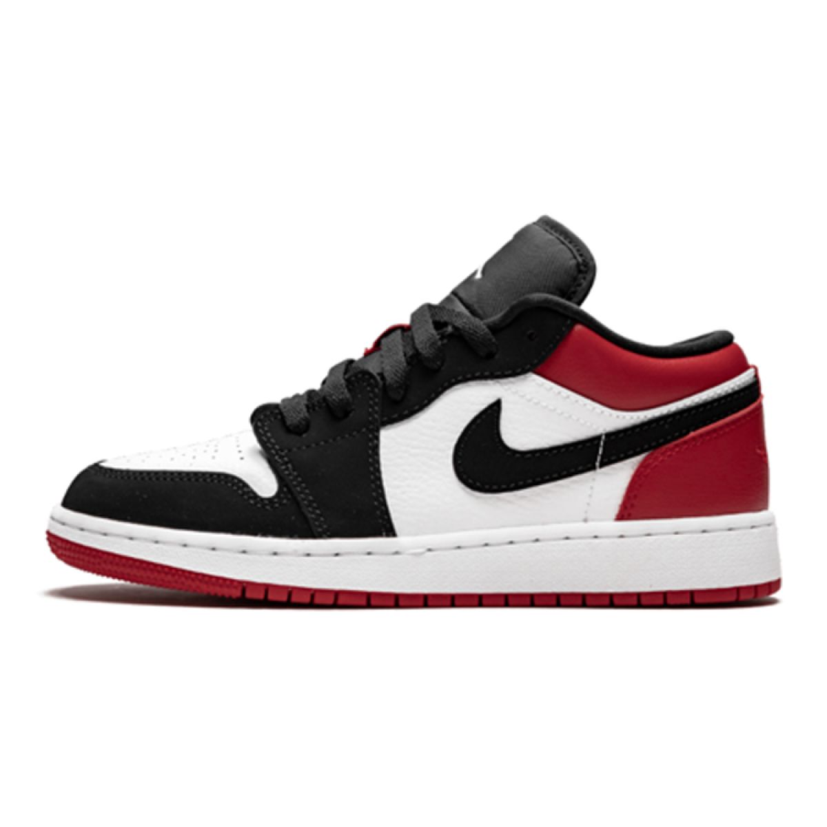 Подростковые кроссовки Air Jordan 1 Low Black Toe GS