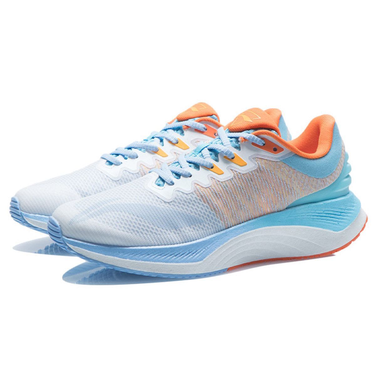 Мужские кроссовки LiNing YueYing Standard White/Carrot Orange/Xinjiang Blue