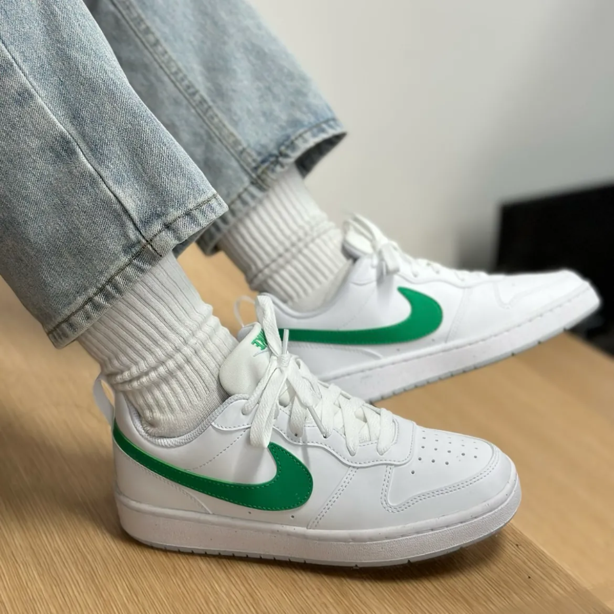 Подростковые Nike Court Borough Low White/Green GS