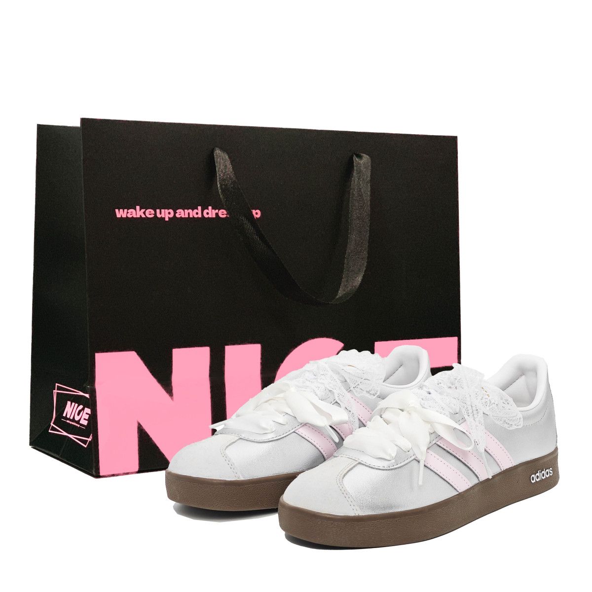 Кроссовки Adidas Originals VL Court 2.0 Silver/Pink