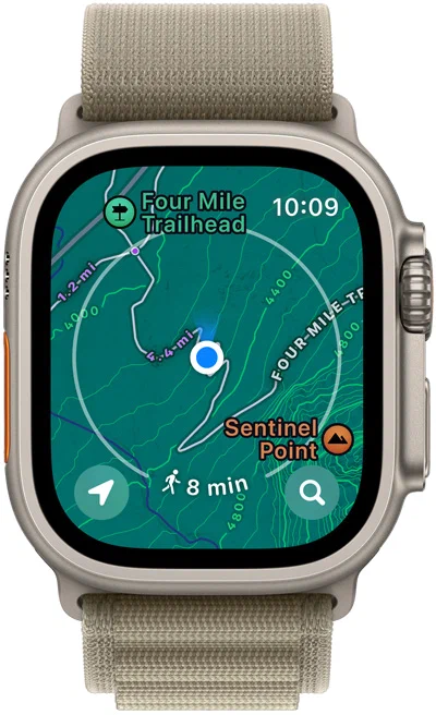 Умные смарт-часы Apple Watch Ultra 2, 49мм, GPS+Cellular, Titanium Case, Olive Alpine Loop