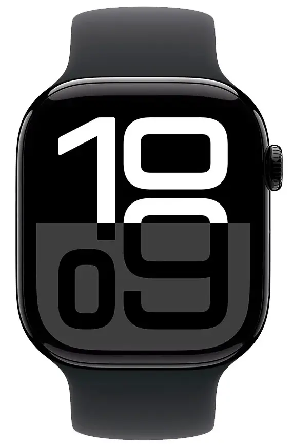 Умные смарт-часы Apple Watch Series 10, 42мм, GPS+Cellular, Jet Black Aluminum Case, Black Sport Band
