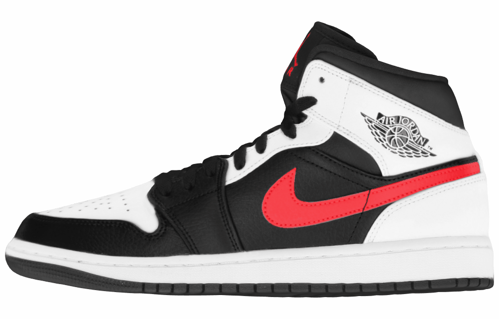 Кроссовки Air Jordan 1 Mid Black/Chile Red/White