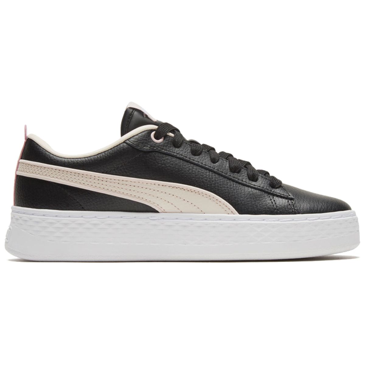 Женские кеды Puma Smash Platform Piping Black/Beige