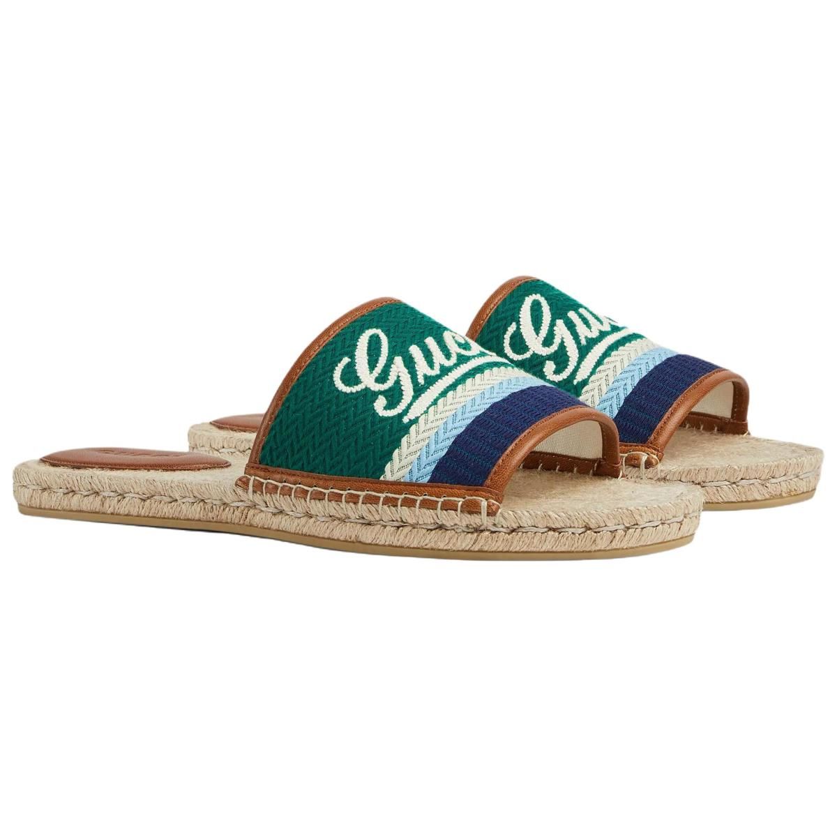Мужские шлёпанцы GUCCI Green