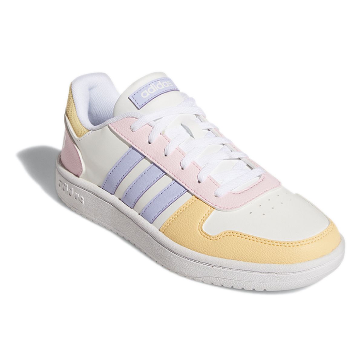 Женские кроссовки Adidas Originals Hoops 2.0 White/Yellow/Pink