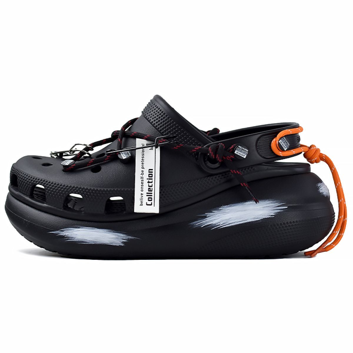 Сабо Crocs Classic Crush Clog 5 cm Black