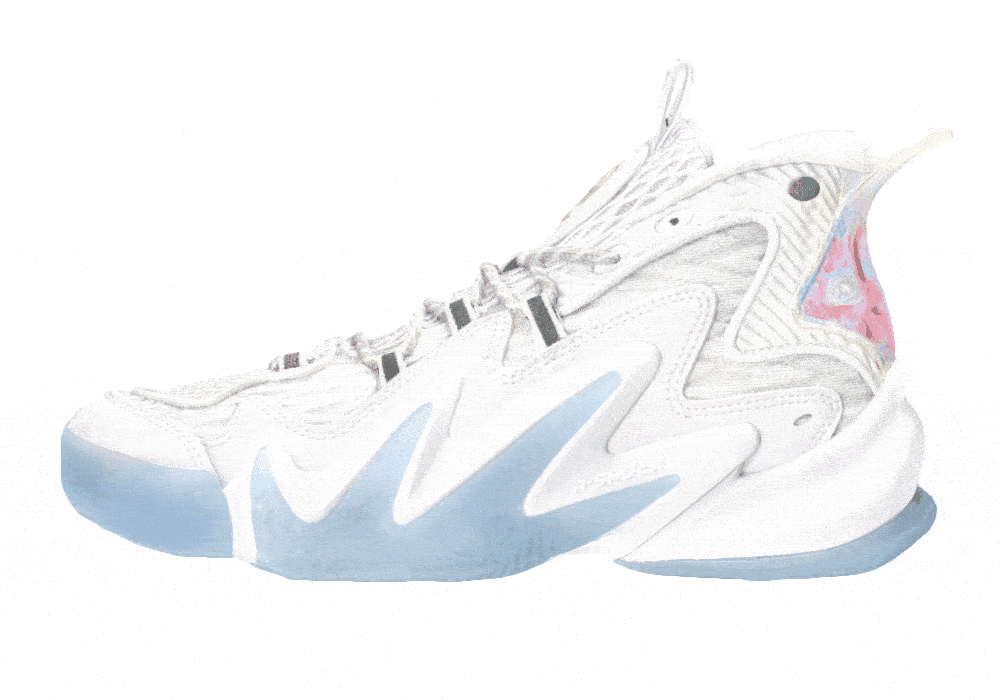 Мужские кроссовки Anta Alex Caruso X Shock The Game 4  "Crazy Tide" White