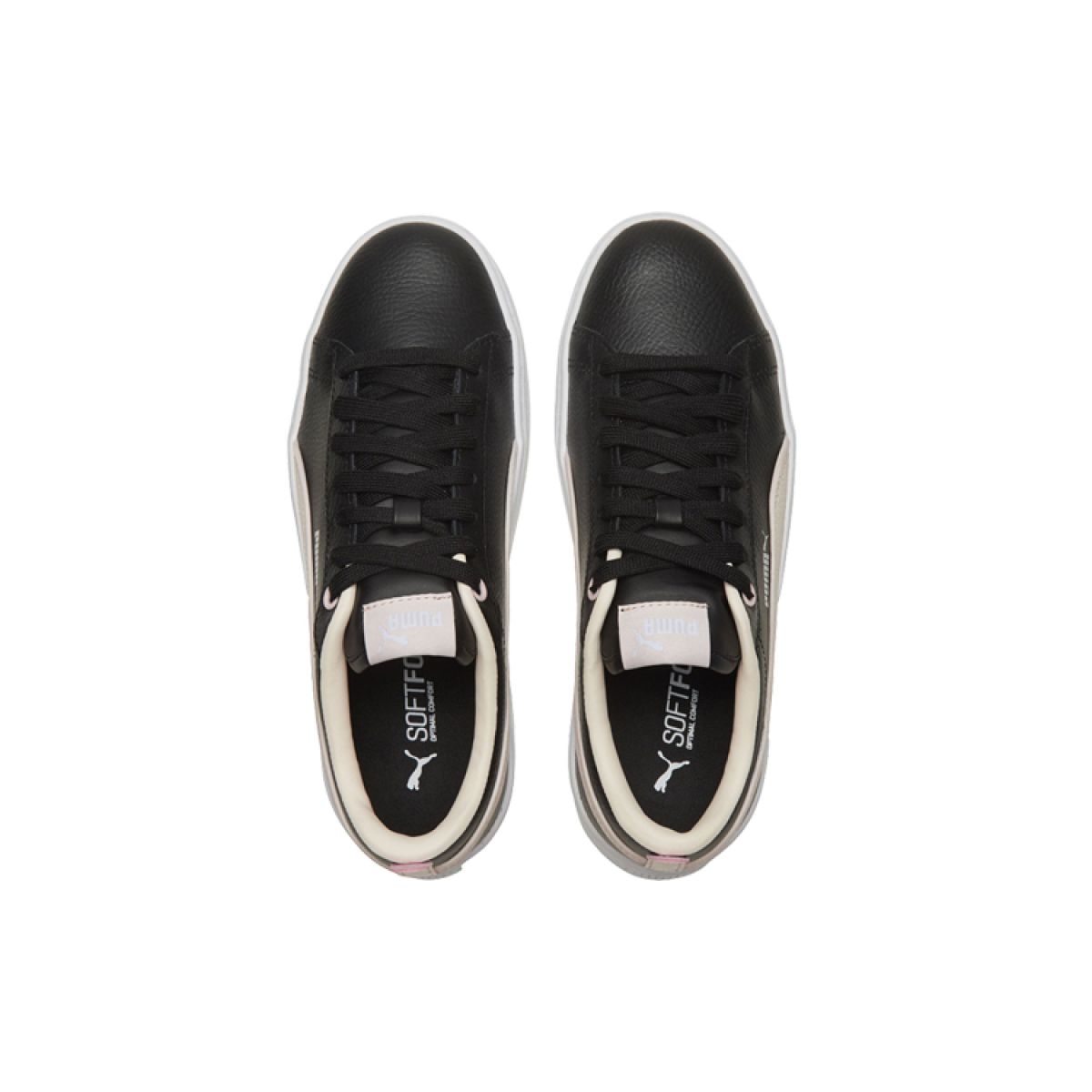 Женские кеды Puma Smash Platform Piping Black/Beige