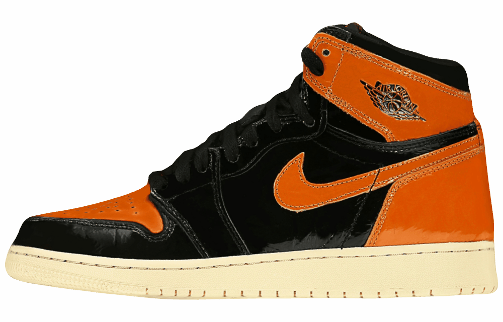Подростковые кроссовки Air Jordan 1 Retro High Black/Orange GS