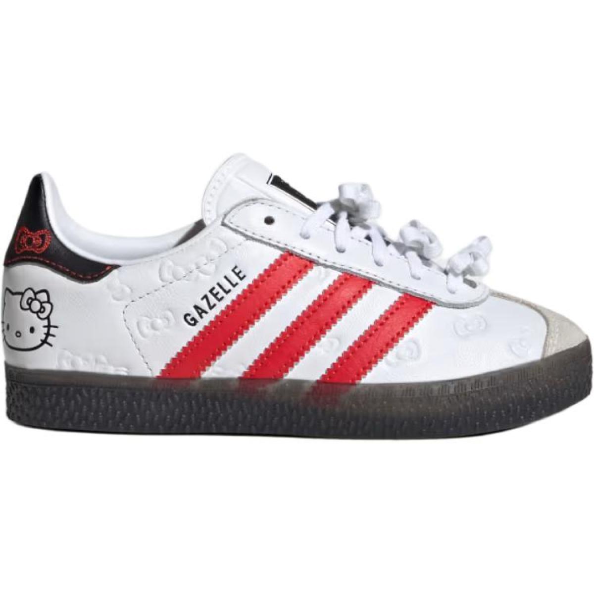 Подростковые кроссовки Adidas Originals Gazelle White/Red GS