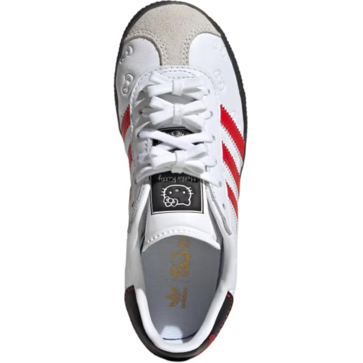 Подростковые кроссовки Adidas Originals Gazelle White/Red GS