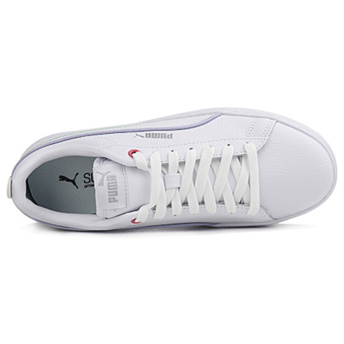 Женские кеды Puma Smash Platform Piping White