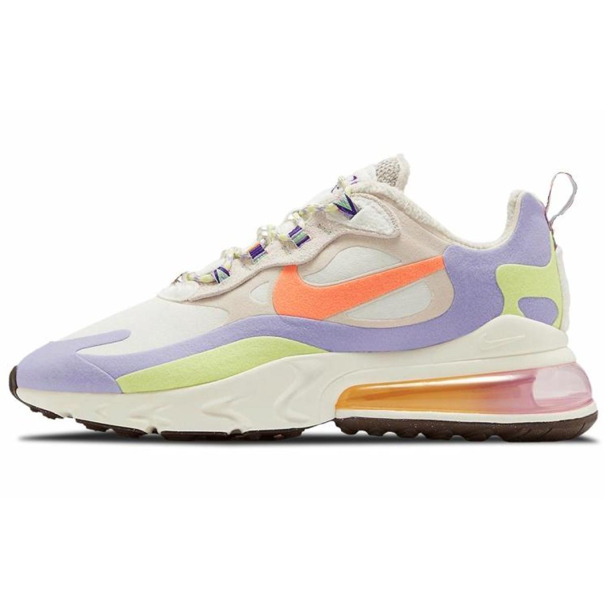 Женские кроссовки Nike Air Max 270 React Beige/Purple/Orange