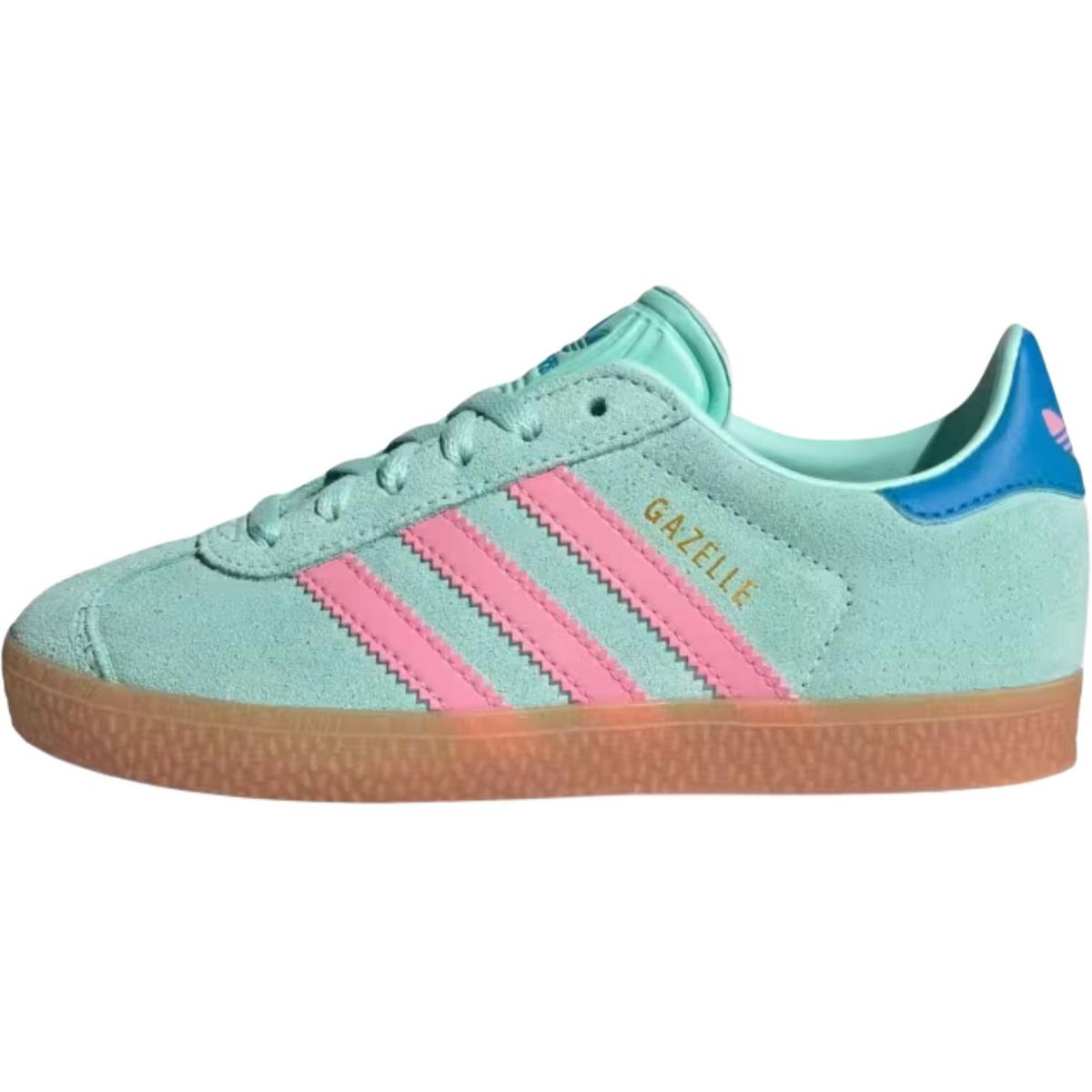 Подростковые кроссовки Adidas Originals Gazelle Green/Pink GS