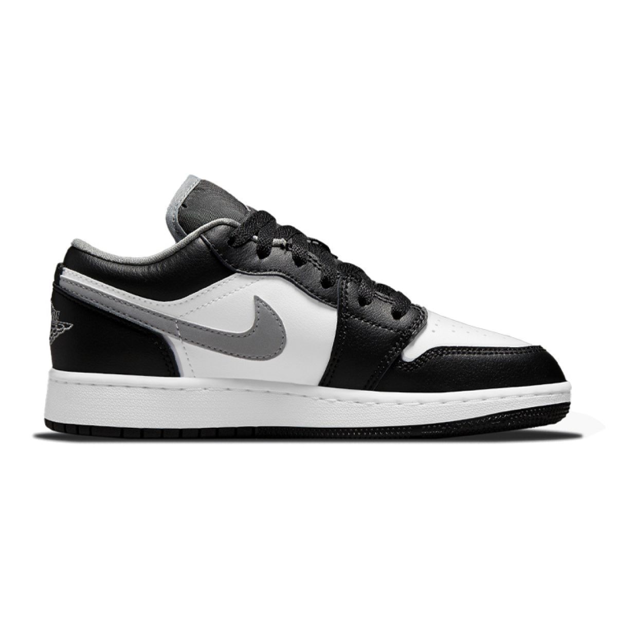 Подростковые кроссовки Air Jordan 1 Low Black/Grey/White GS