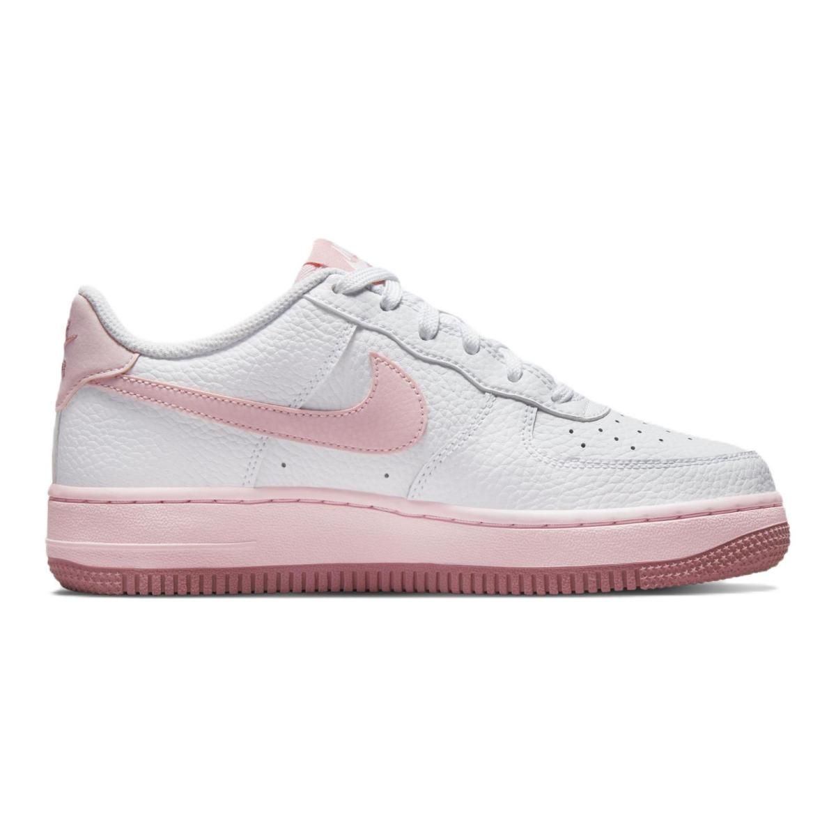 Подростковые кроссовки Nike Air Force 1 White/Pink Foam GS