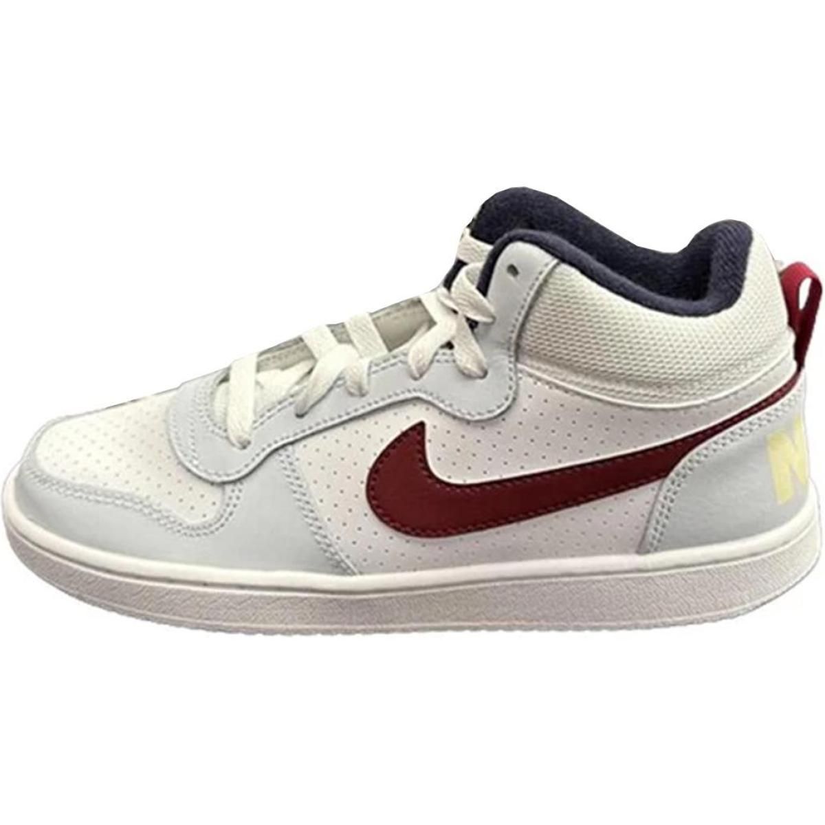 Подростковые кроссовки Nike Court Borough Mid 2 White/Red GS