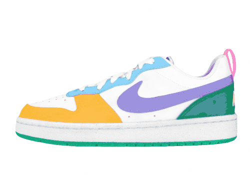Подростковые Nike Court Borough White/Yellow/Purple/Blue GS