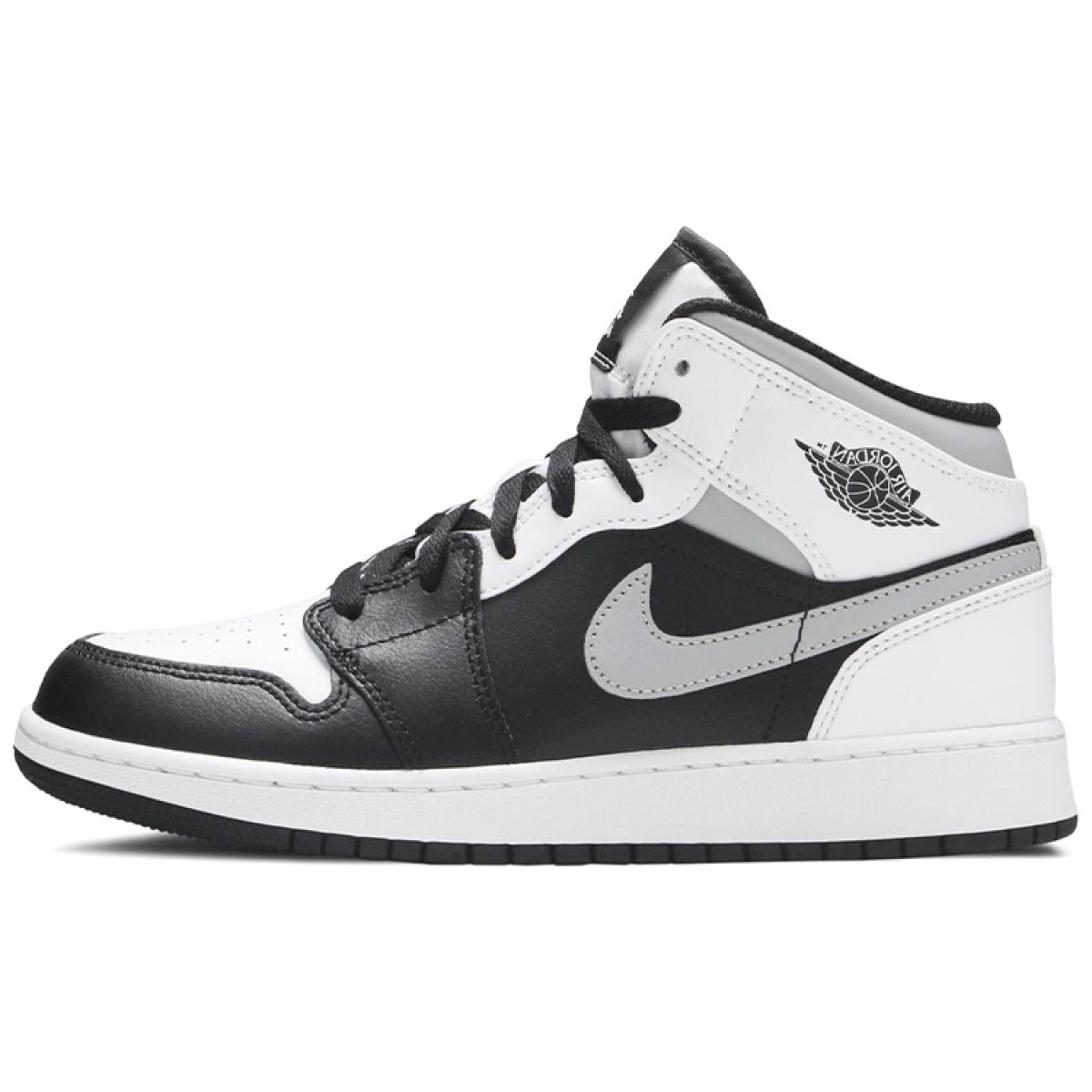 Подростковые кроссовки Air Jordan 1 Mid White Shadow GS